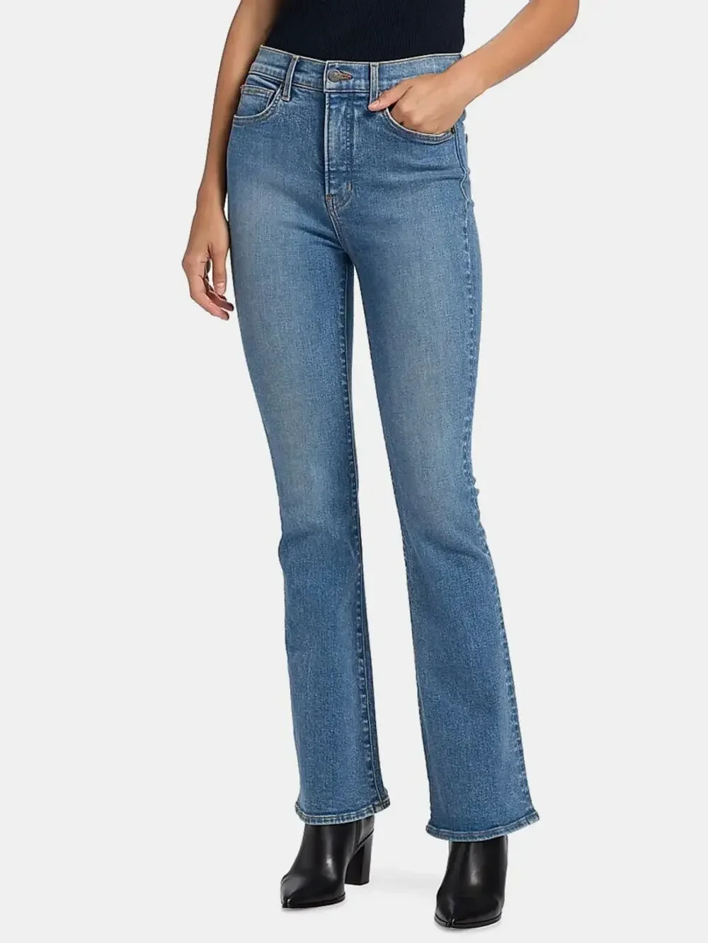 Veronica Beard Women Ripple Haze Beverly Loafer Skinny Flare Jeans Size 27